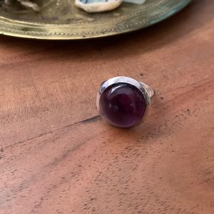 Sterling Silver Purple Gemstone Ring